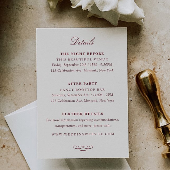Timeless Elegance Wedding Enclosure Card (Creator Uploaded)