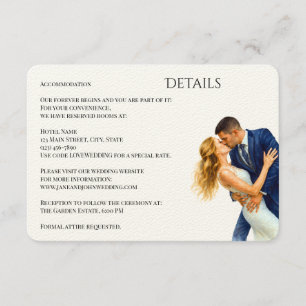 Timeless Elegance Wedding Golden Romance Couple Enclosure Card