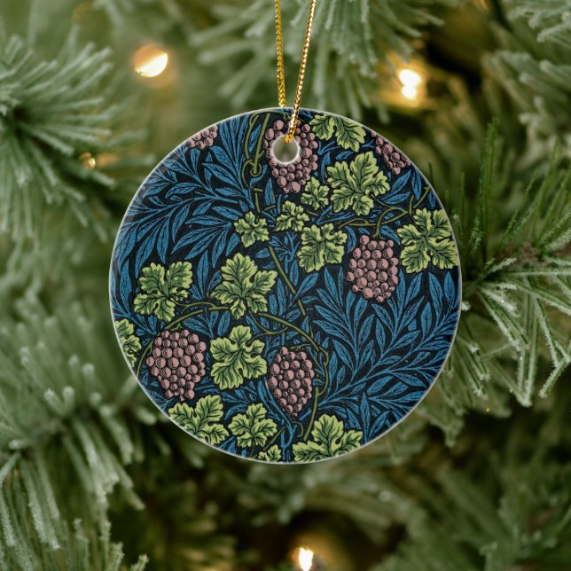 Timeless Elegance: William Morris's Vine Pattern Ceramic Ornament (Tree)