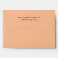 Timeless Elegant Apricot Return Address