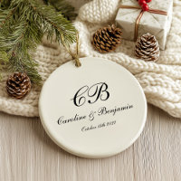 Timeless Elegant Black and White Script Monogram