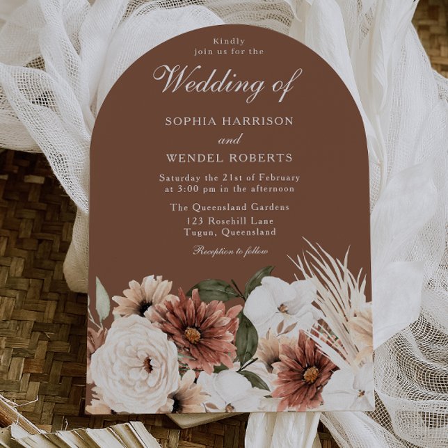 Timeless Elegant Boho Arch Wedding Invitation (Creator Uploaded)