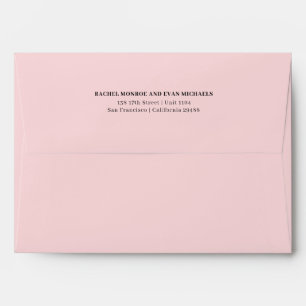 Timeless Elegant Light Pink Return Address Envelope