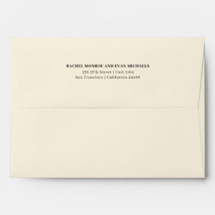 Timeless Elegant Sand Return Address Envelope