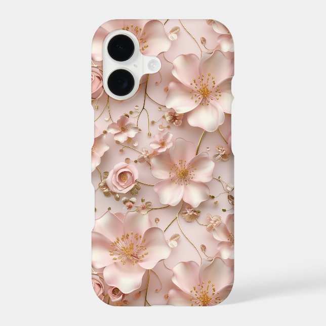Timeless  Elegant Soft Pink Floral Pattern (Back)