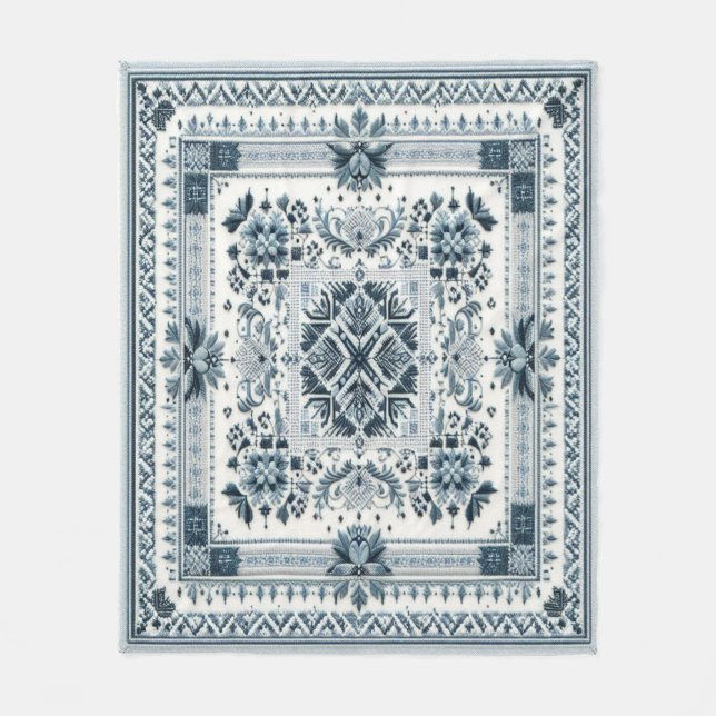 Timeless Embroidery #5 Fleece Blanket (Front)