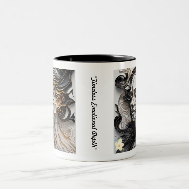 "Timeless Emotional Art" Two-Tone Coffee Mug (Center)