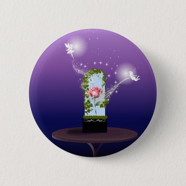 Timeless Enchanted Rose 6 Cm Round Badge (Front)