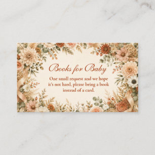 Timeless Fall Boho Books for Baby Enclosure Card