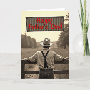 Timeless Fathers Day Scene Card