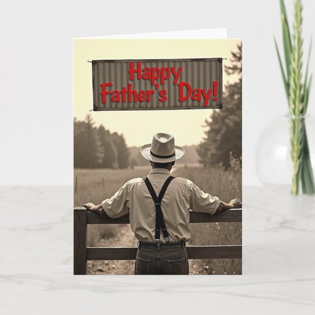 Timeless Fathers Day Scene Card (Front)