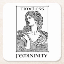 “Timeless Femininity”  Elegant Coasters