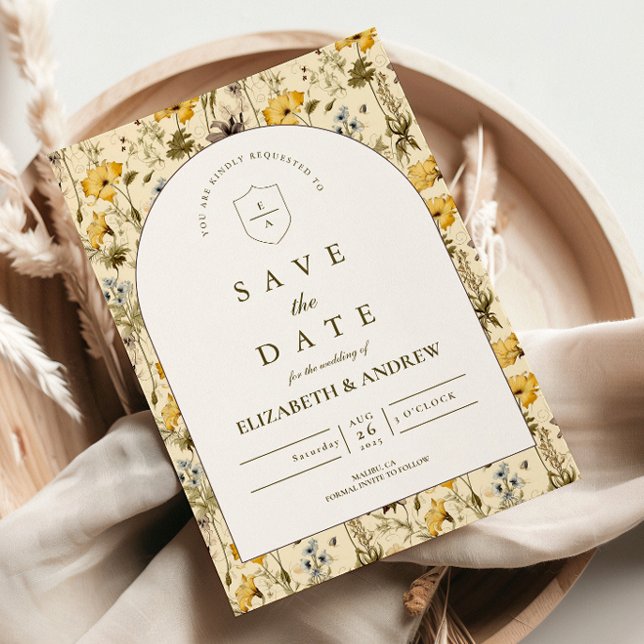 Timeless Floral Arch Wedding Save The Date (Creator Uploaded)