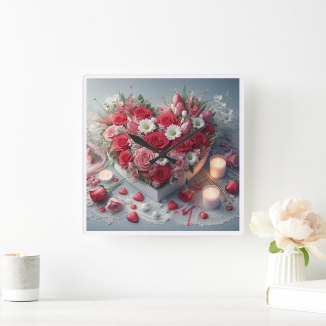 Timeless Floral Beauty wall clock  (Home)