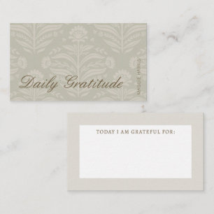 Timeless Floral Damask Daily Gratitude Card