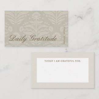 Timeless Floral Damask Daily Gratitude Card