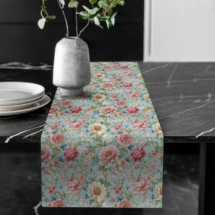 Timeless Floral Rococo Table Runner Classic Settin