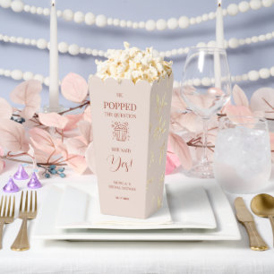 Timeless Floral Rustic "He popped the question"  Favour Box