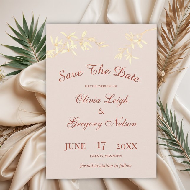 Timeless Floral Rustic  Save The Date (Creator Uploaded)