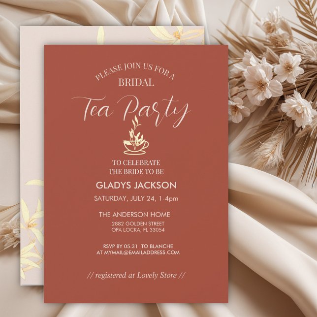 Timeless Floral Rustic Tea Party Invitation (Creator Uploaded)