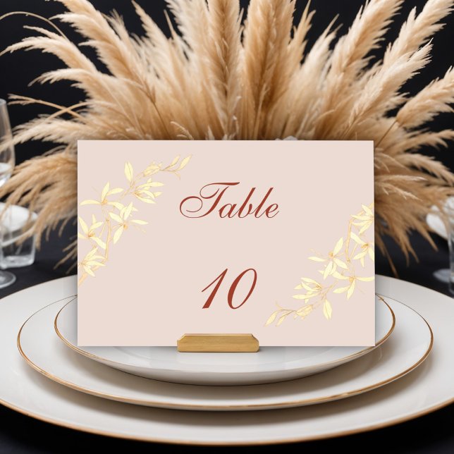 Timeless Floral Rustic  Wedding Table Number (Creator Uploaded)