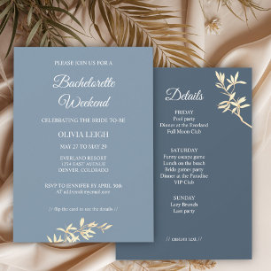 Timeless Floral Symphony Bachelorette Weekend Invitation