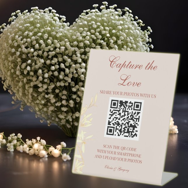 Timeless Floral Symphony Capture the Love Pedestal Sign (Creator Uploaded)