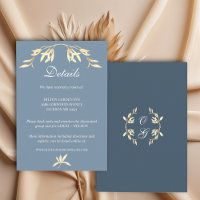 Timeless Floral Symphony in Blue Wedding Details