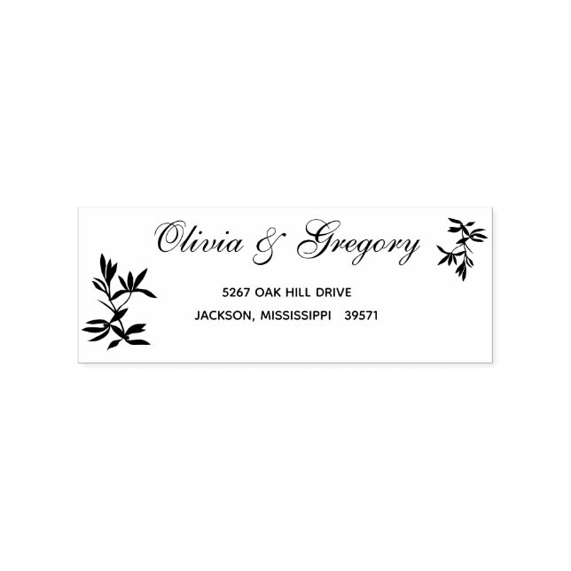 Timeless Floral Symphony in Blue Wedding Rubber Stamp (Imprint)