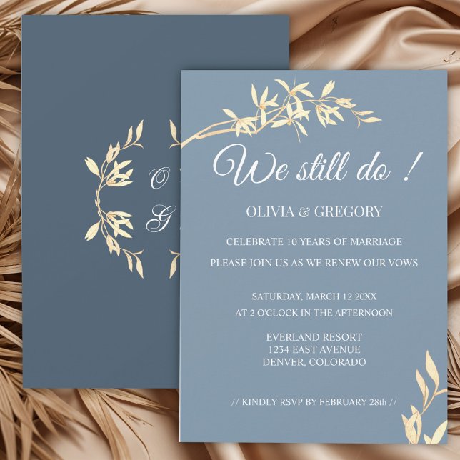 Timeless Floral Symphony in Vow Renewal Invitation (Creator Uploaded)