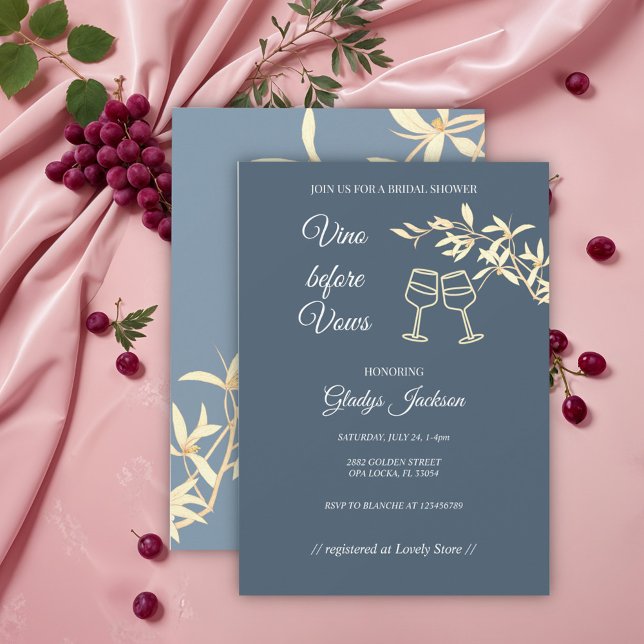 Timeless Floral Symphony Vino before Vows Invitation (Creator Uploaded)