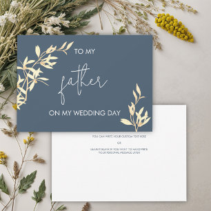 Timeless Floral To my father on my Wedding Day Invitation