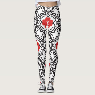 Timeless Floral Vintage: Seamless Classic Leggings