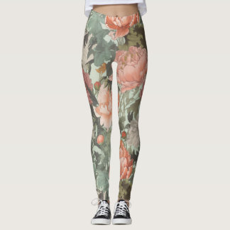 Timeless Floral Waltz | meditation taoism | Yoga Leggings