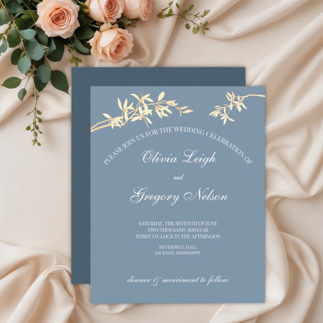 Timeless Flower Budget Wedding Invitation (Creator Uploaded)
