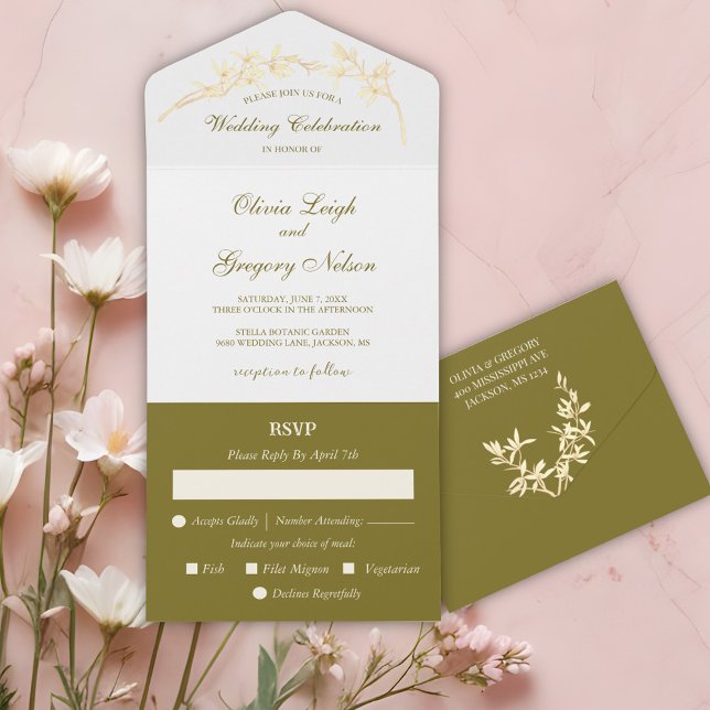 Timeless Flower Wedding All In One  All In One Invitation (Creator Uploaded)
