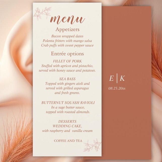 Timeless Flower Wedding Menu (Creator Uploaded)
