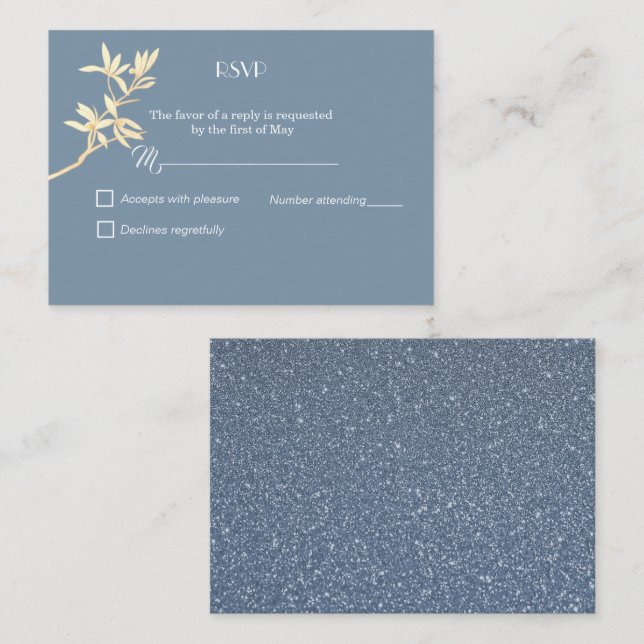 Timeless Flower Wedding RSVP Enclosure Card (Front/Back)