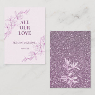 Timeless Flower Wedding Thank You Enclosure Card