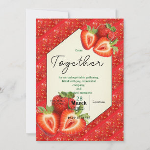 Timeless Friendship with Strawberry  Invitation