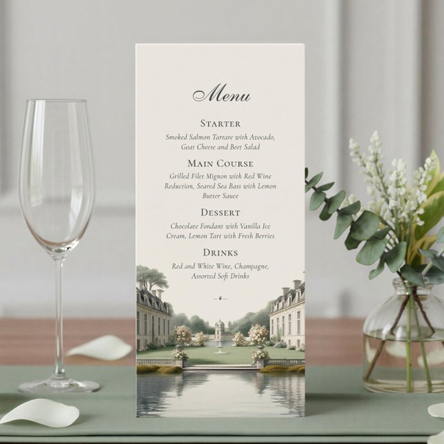 Timeless Garden | French Château Wedding Menu (Creator Uploaded)