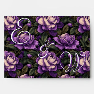 Timeless Gardenias Charm Retro Wedding Envelope