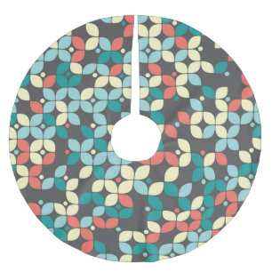 Timeless geometric seamless pattern, abstract desi brushed polyester tree skirt