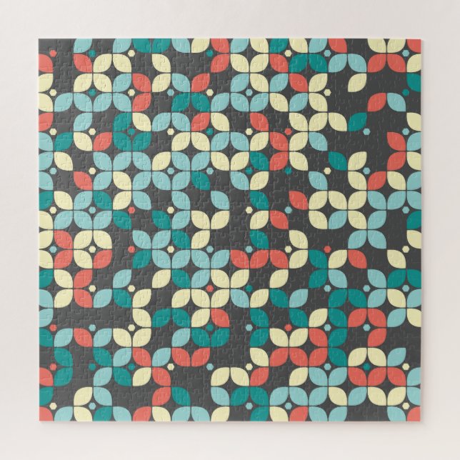 Timeless geometric seamless pattern, abstract desi jigsaw puzzle (Vertical)