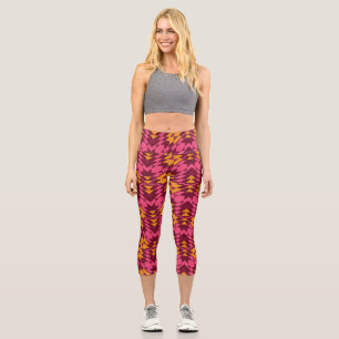 Timeless Geometric: Seamless Pattern Capri Leggings