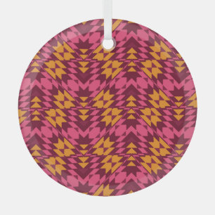 Timeless Geometric: Seamless Pattern Glass Tree Decoration