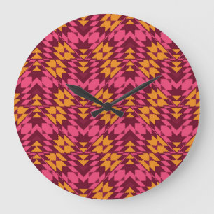 Timeless Geometric: Seamless Pattern Large Clock
