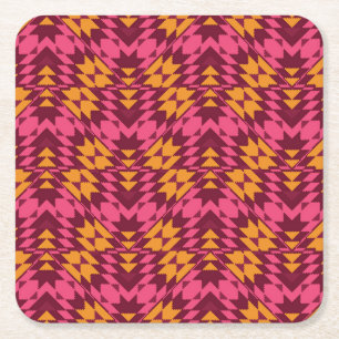 Timeless Geometric: Seamless Pattern Square Paper Coaster