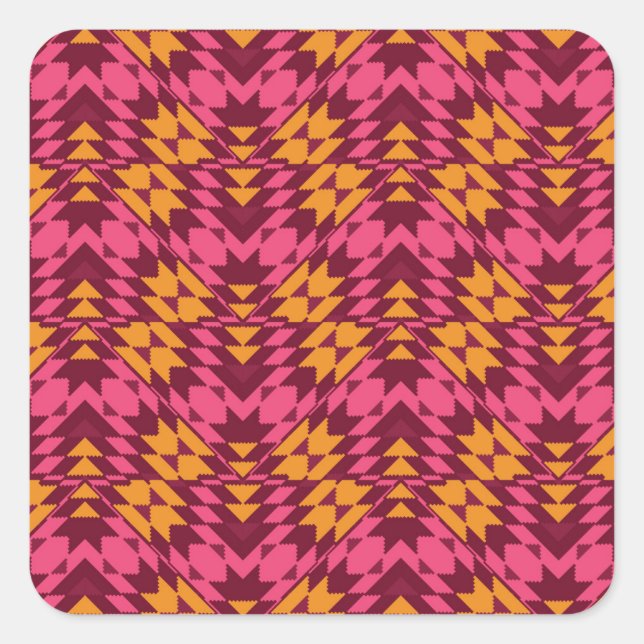 Timeless Geometric: Seamless Pattern Square Sticker (Front)