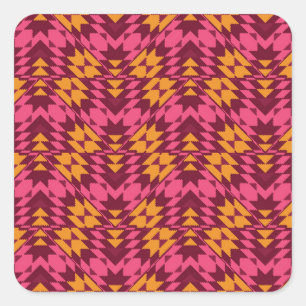 Timeless Geometric: Seamless Pattern Square Sticker